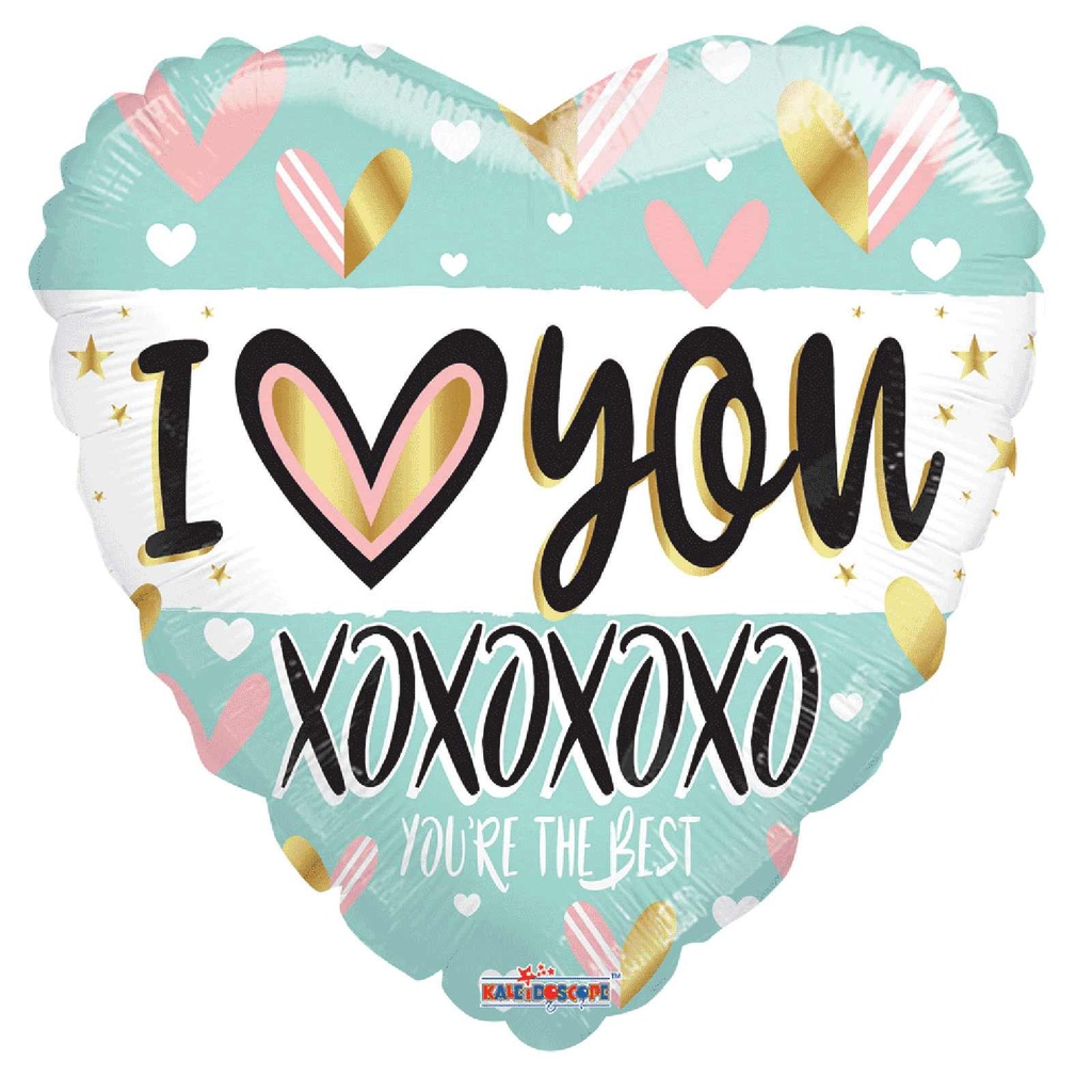 18" TURQUOISE HEART METALICO HVD
