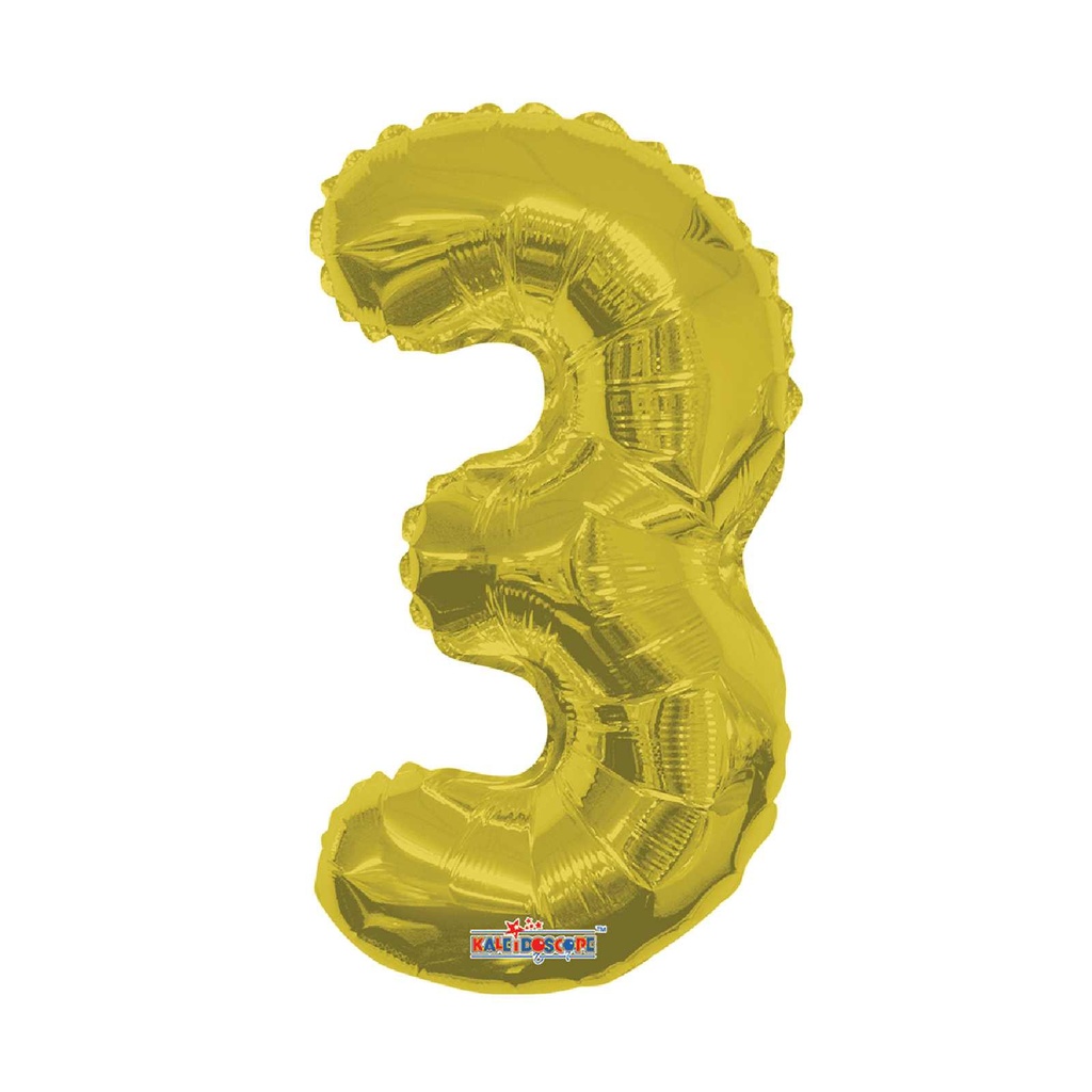 14 NUMERO #3 GOLD MINI SHAPE
