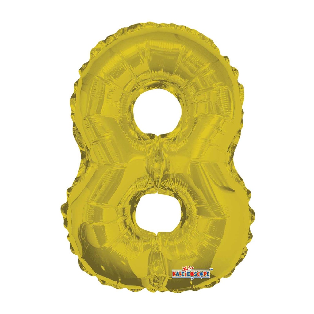 14 NUMERO #8 GOLD MINI SHAPE