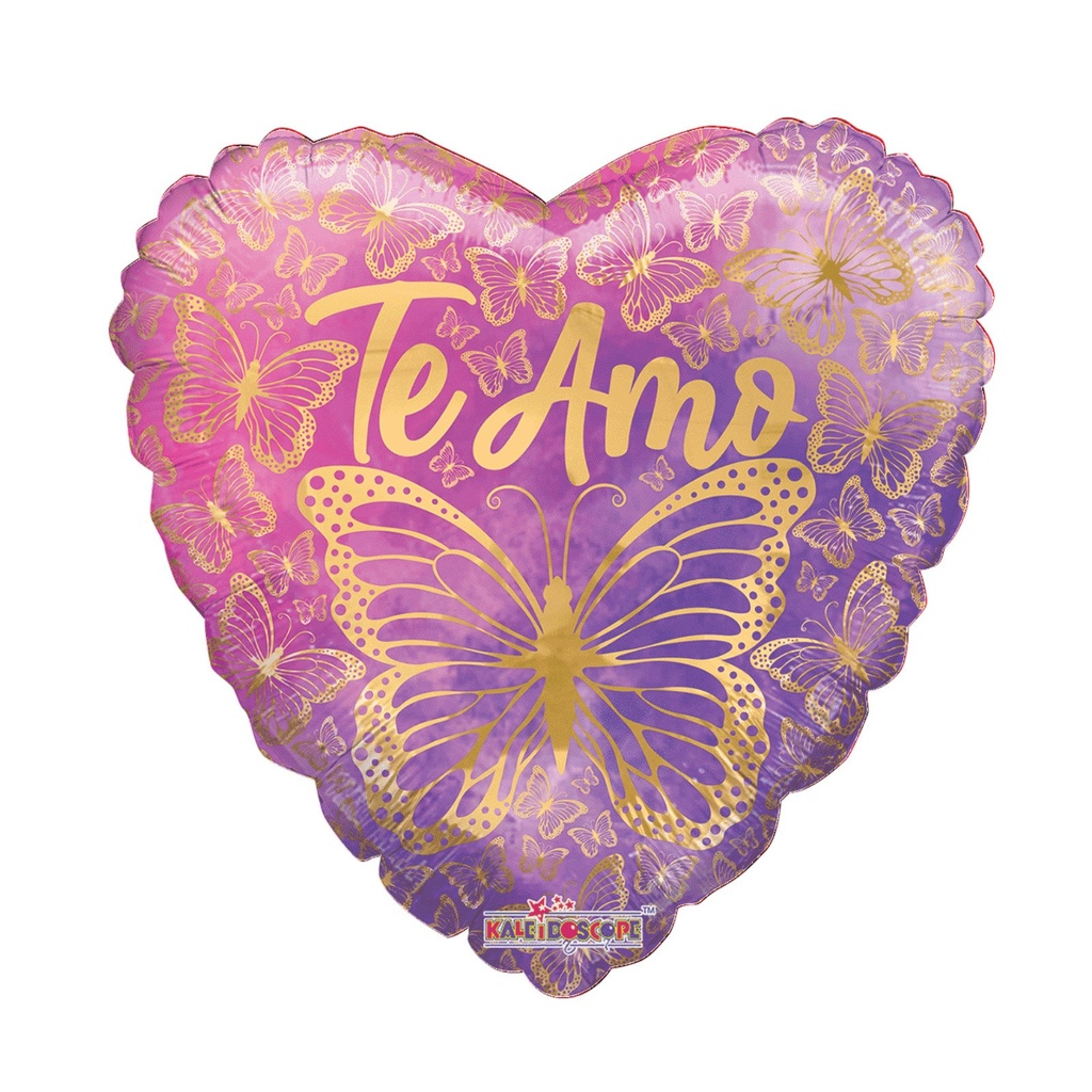 [CONV36080] 18" TE AMO MARIPOSAS METALICO HVD