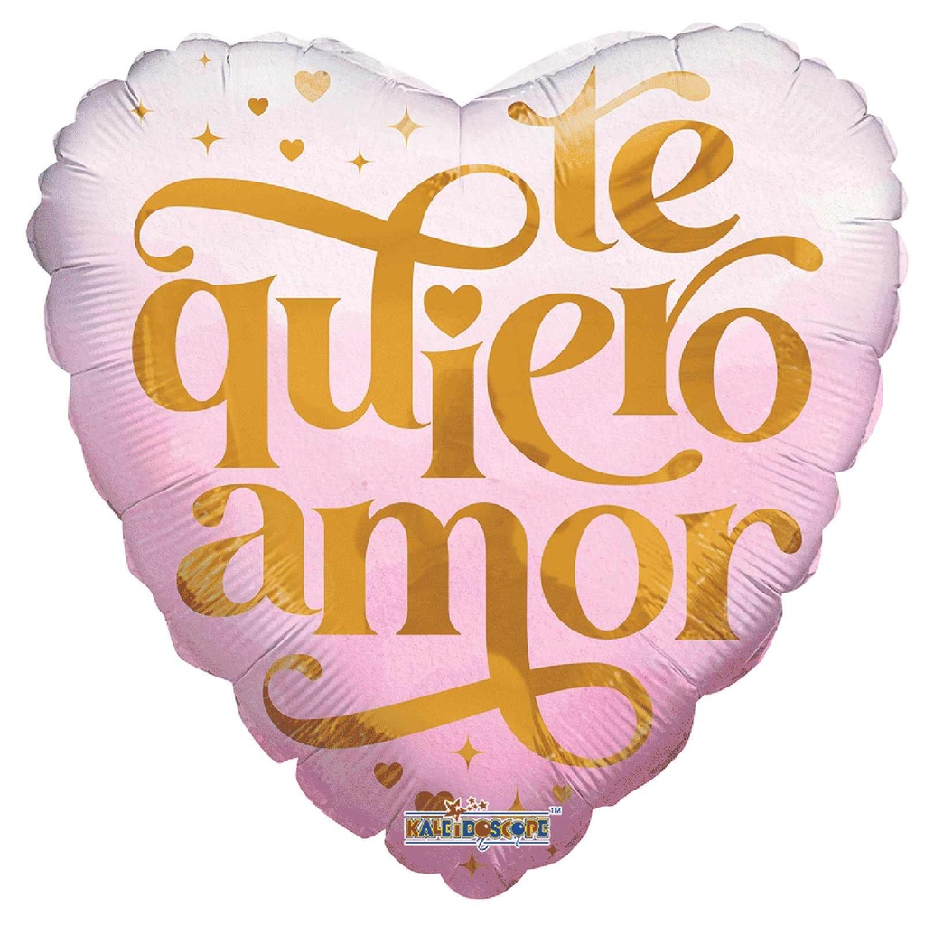 18" TE QUIERO AMOR LETTERING ROSA MET HVD
