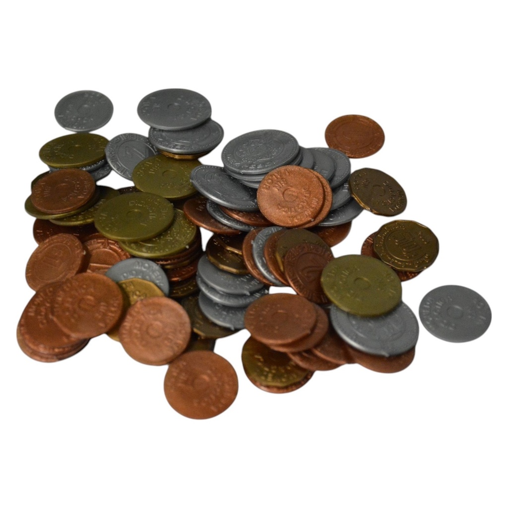 JUEGO MONEDAS EDUCATIVAS 480 PZAS EN BOLSA