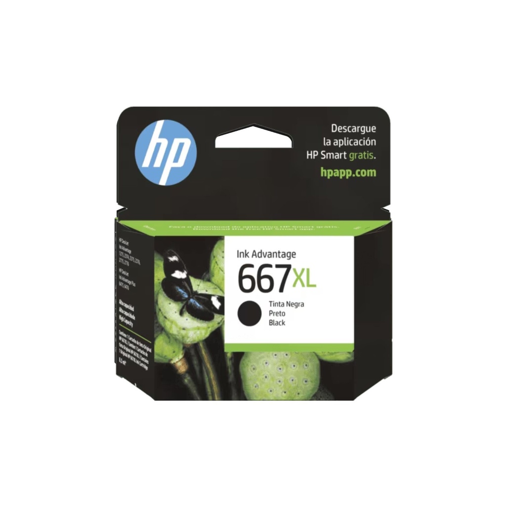 TINTA NEGRA HP 667XL RENDIMISUPL 480PAGS