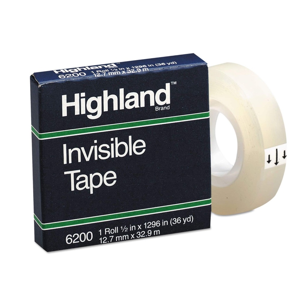 CINTA INVISIBLE HIGHLAND 1/2X1296 IN 6200