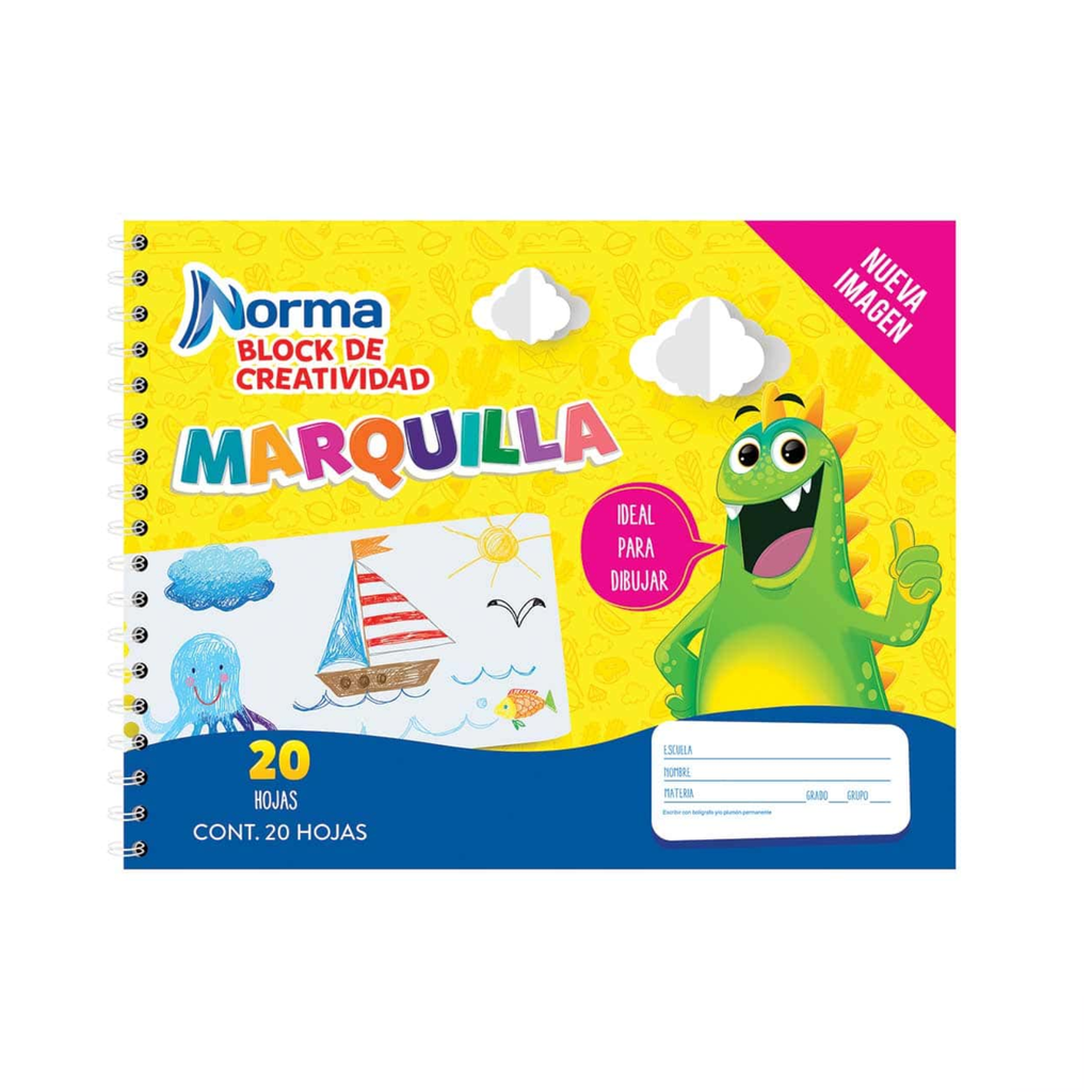 CUADERNO NORMA 522306 BLOCK MARQUILLA PARA DIBUJO BLANCO