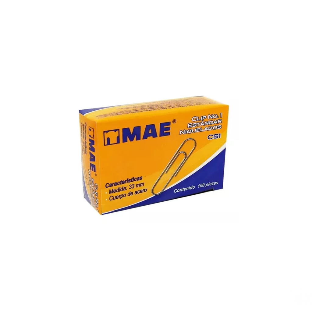 CLIP MAE MODELO CS1 ESTANDAR #1 33MM C/100