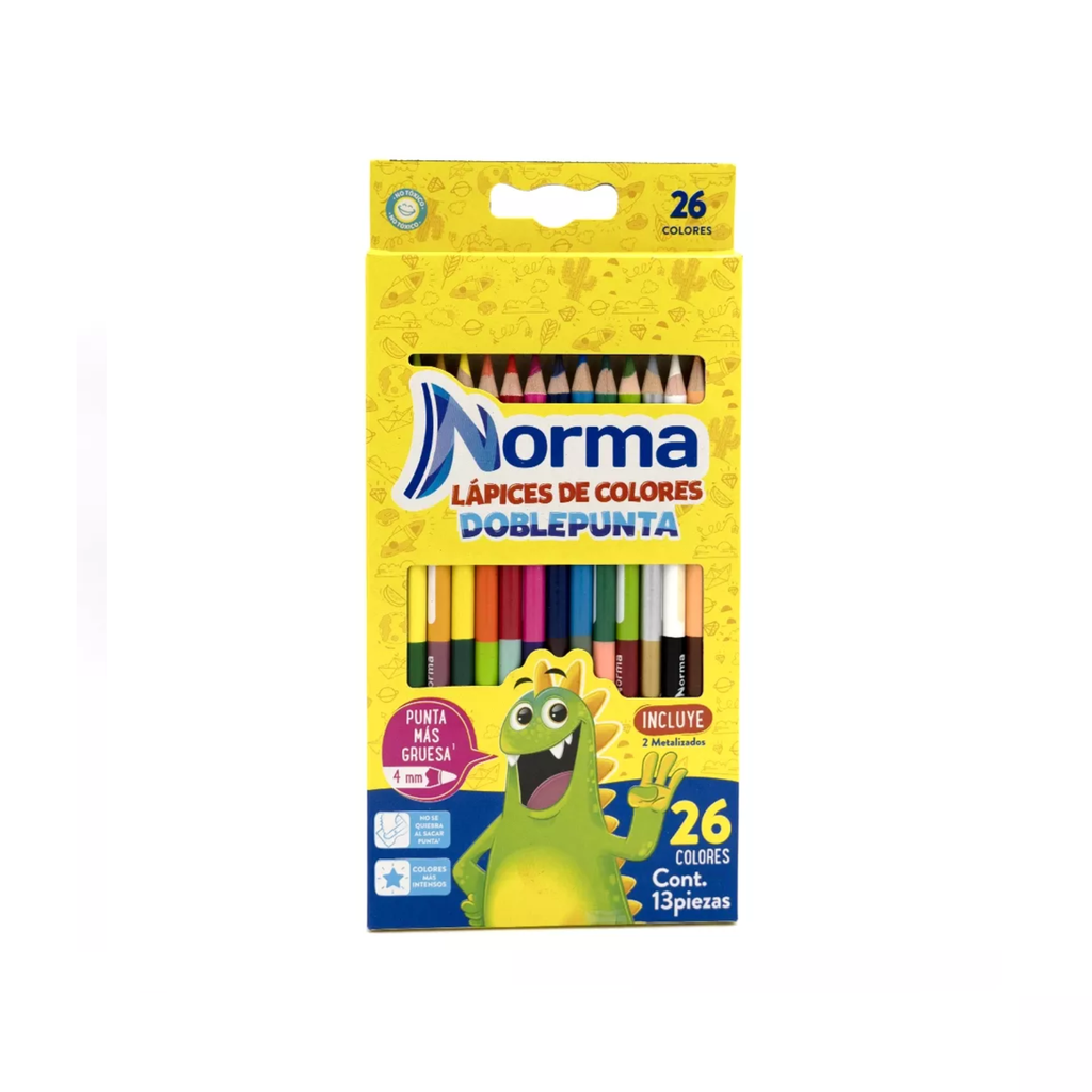 [CAR555802] COLORES NORMA 555802 DOBLE PUNTA C/13