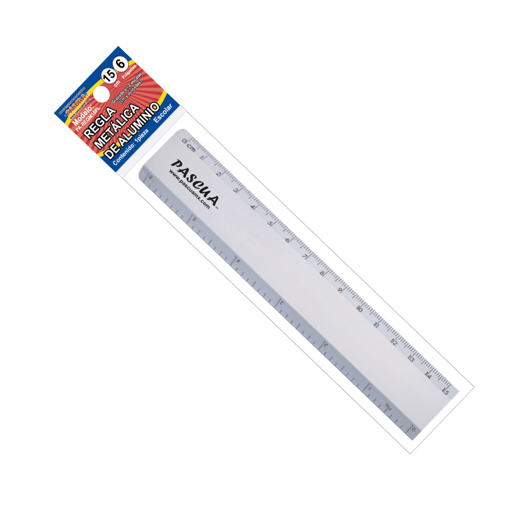 REGLA METALICA DE ALUMINIO 15CM