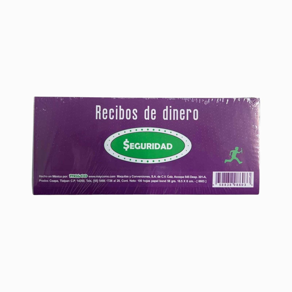 RECIBO DE DINERO S/TALON MAYCO
