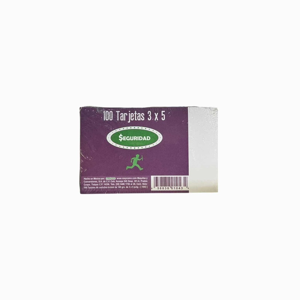 [MYC1043] FICHA MAYCO BIBLIOGRAFICA 3X5 BLANCA 160 GRS