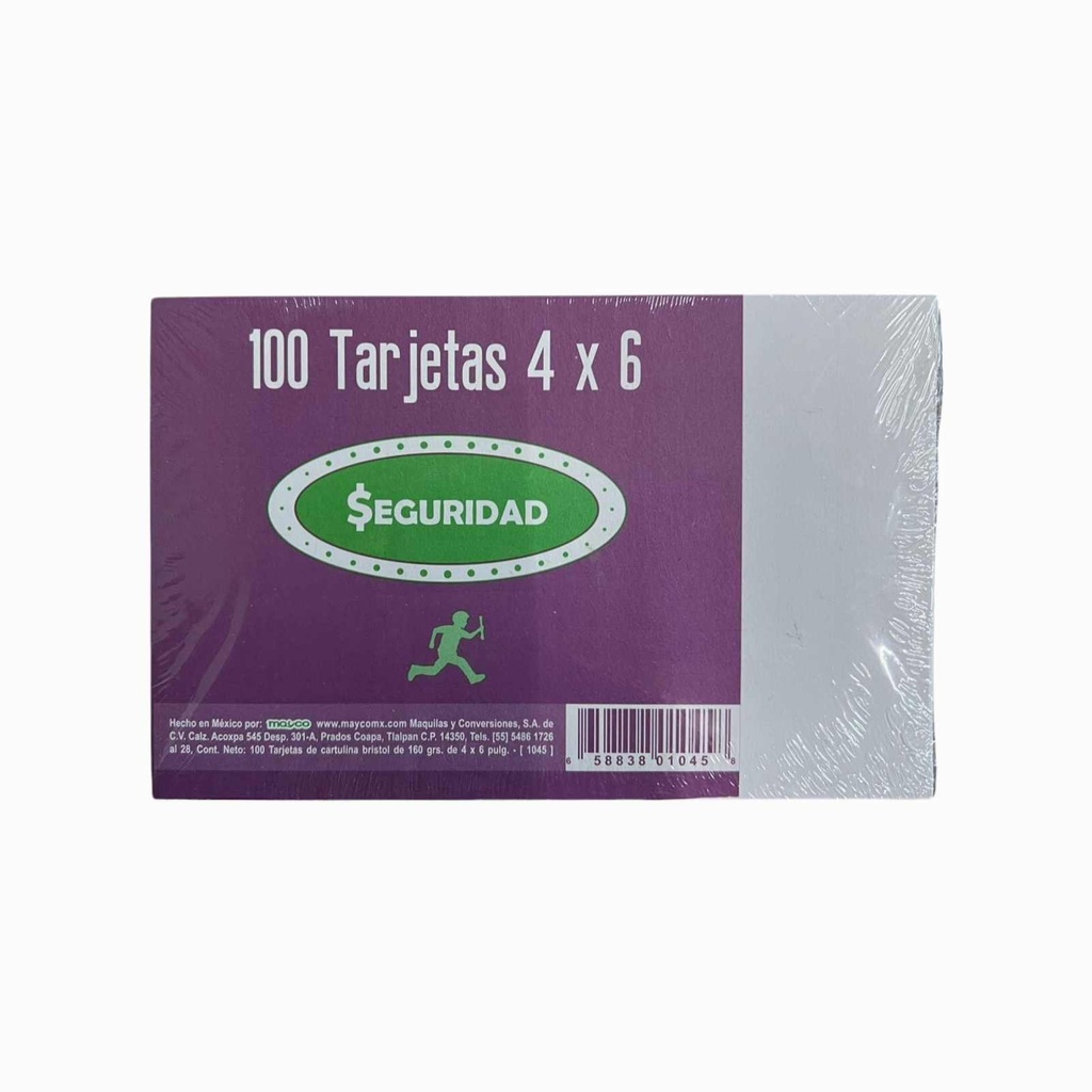 [MYC1045] FICHA MAYCO BIBLIOGRAFICA 4X6 BLANCA 160 GRS
