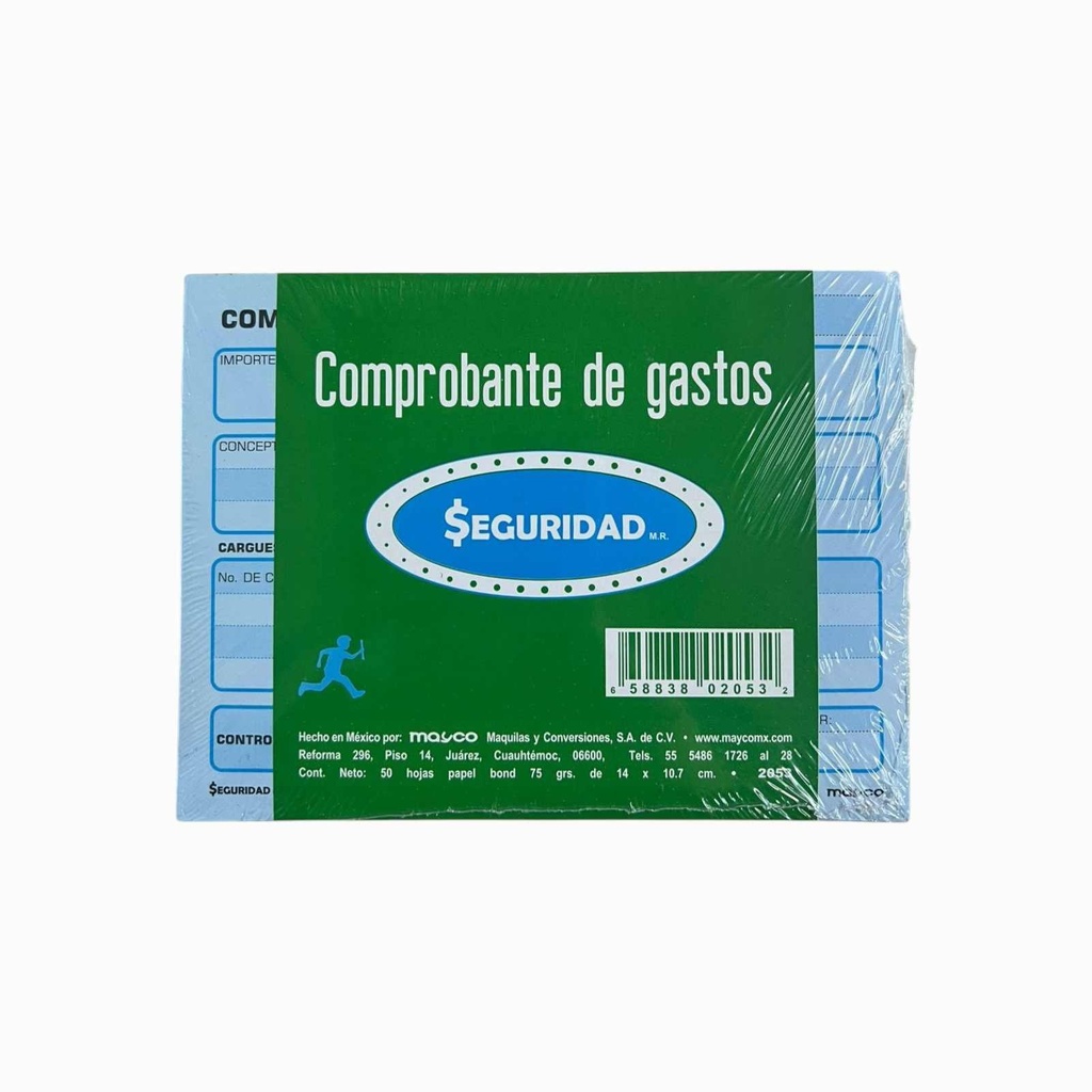 COMPROBANTE DE GASTOS C/50HJS MAYCO