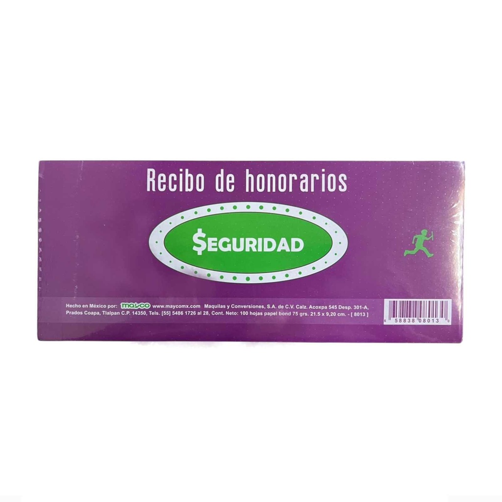 [MYC8013] RECIBO DE HONORARIOS MAYCO