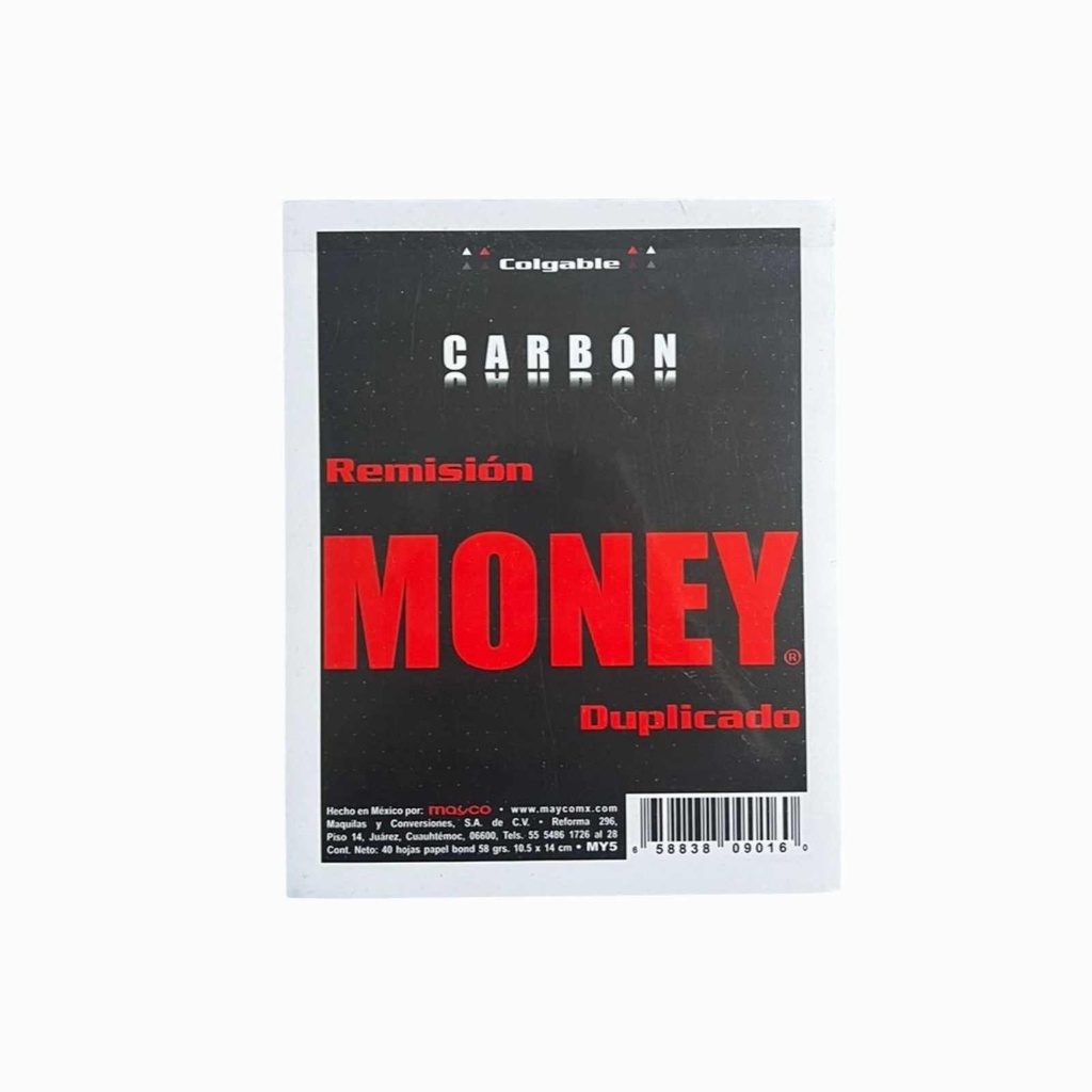 REMISION MONEY 1/8 CARBON DUPLICADO MAYCO
