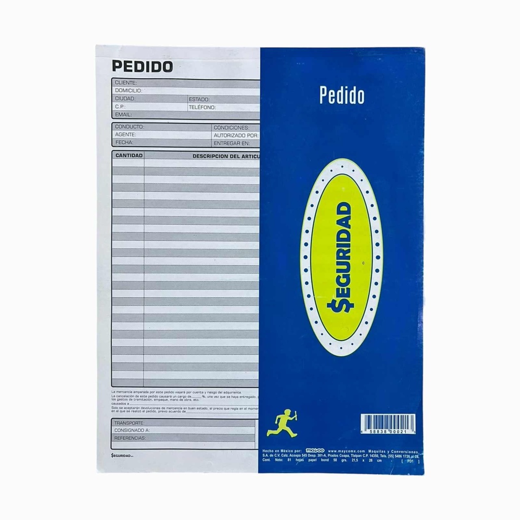 PEDIDOS MAYCO CARTA TRIPLICADO