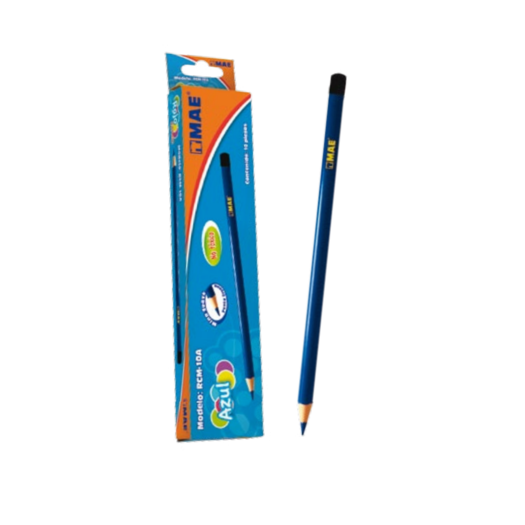 LAPIZ CHECADOR COLOR AZUL C/10 PZA