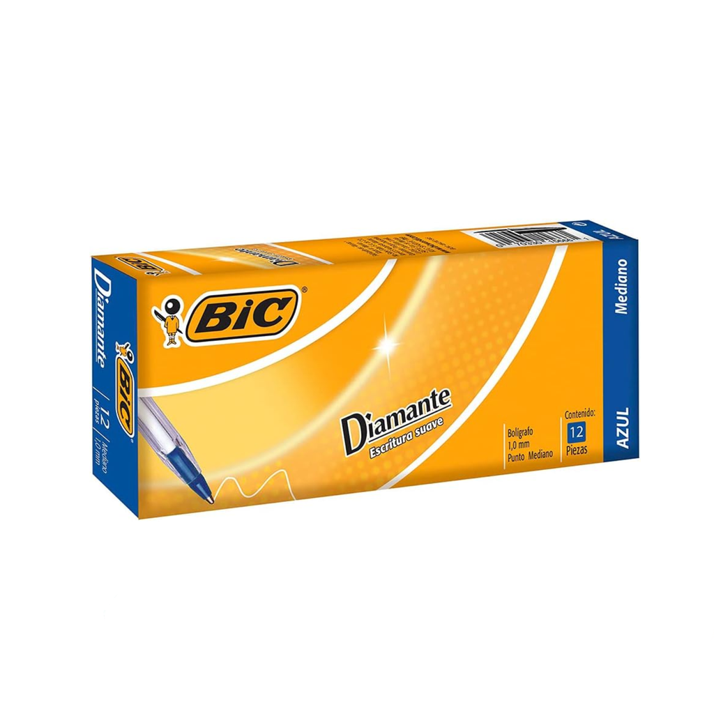 BOLIGRAFO DIAMANTE MED. AZUL  MSD11A 12C