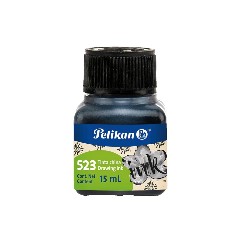 TINTA CHINA PELIKAN NEGRA/COL #523 15ML. PZA
