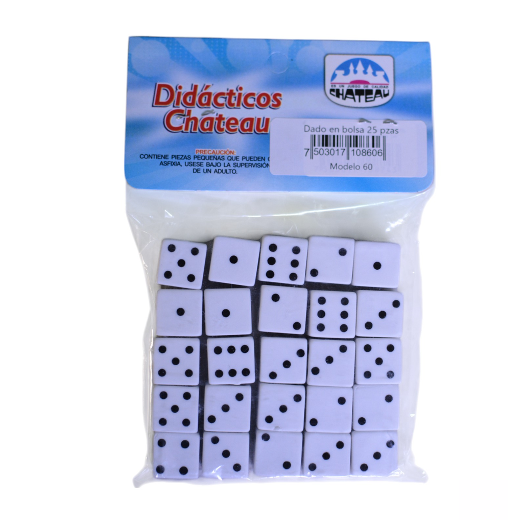 JUEGO DADO EN BOLSA C/25PZ