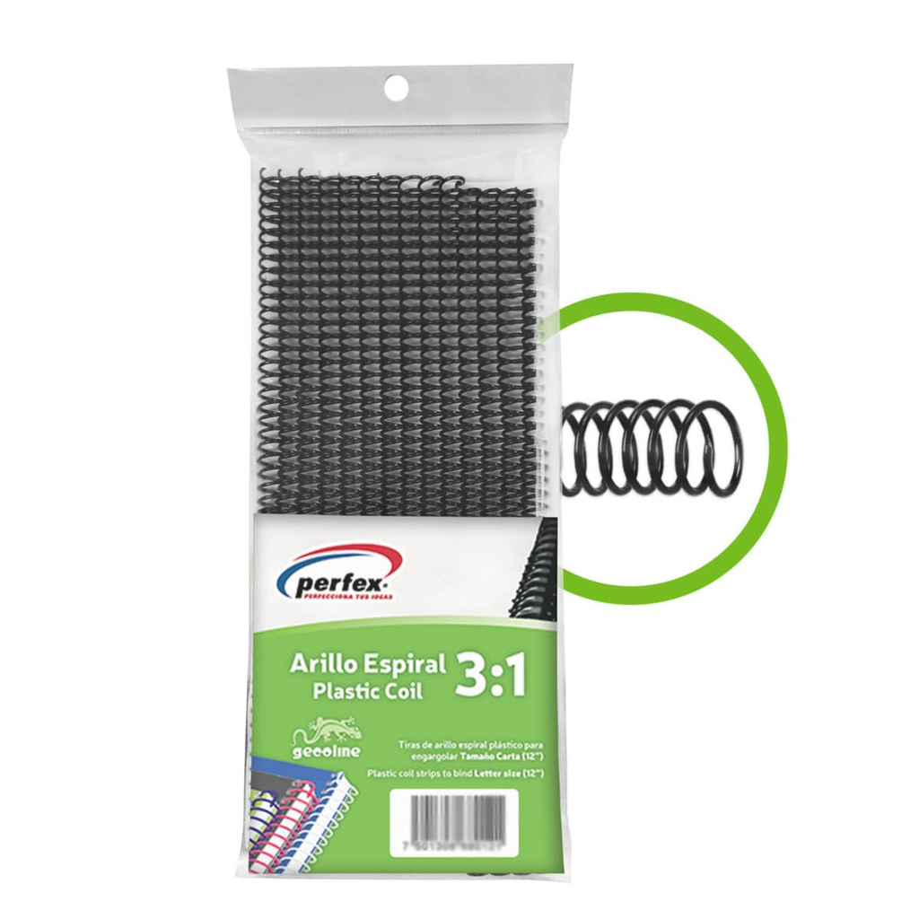 [PER721470] ARILLO ESPIRAL PERFEX 3:1 120 H NEGRO (14MM) 22T