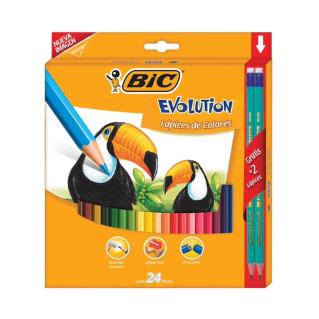 [3270220060093] COLORES BIC EVOLUTION C/24 PZS