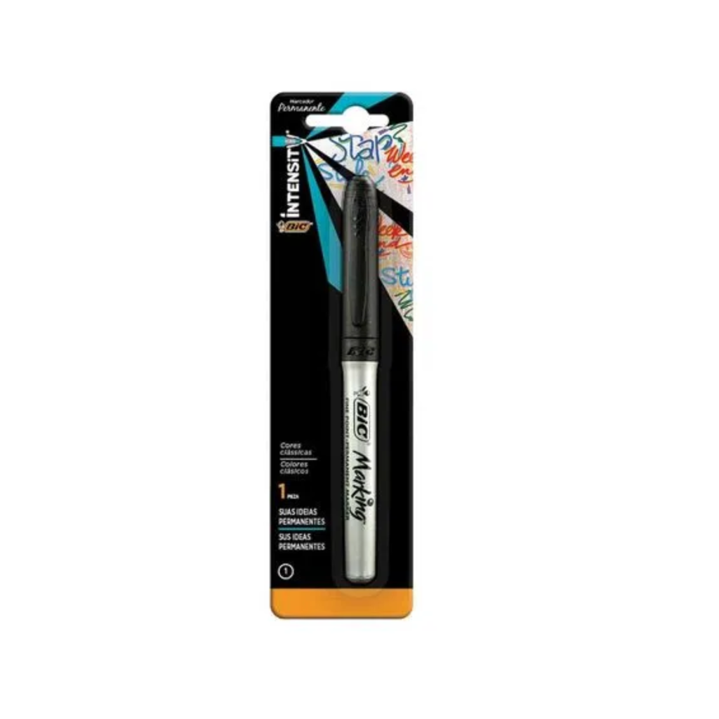 [70330317475] MARCADOR PERMANENTE BIC GRIP NEGRO