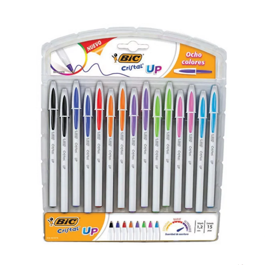 BOLIGRAFO BIC CRISTAL UP 1.2 CLASISCA Y FASHION C/12PZ