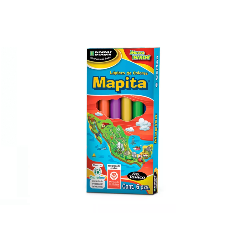 COLORES DIXON MAPITA MADERA C/6 CORTOS