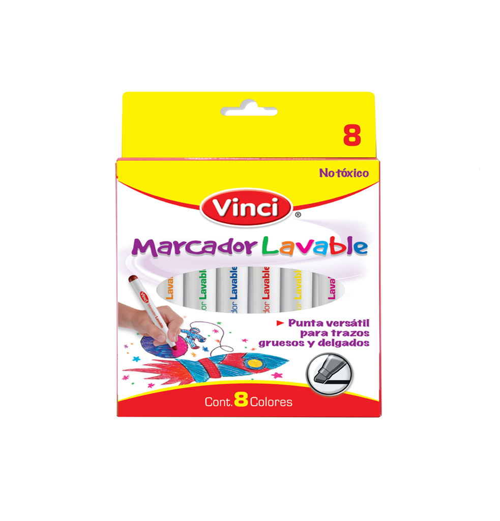 MARCADOR LAVABLES C/8 PZS DIXON