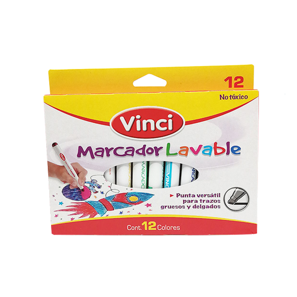 MARCADOR LAVABLES C/12 PZS DIXON