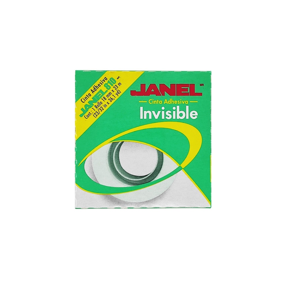CINTA JANEL ADHESIVA INVISIBLE 18MMX33MM