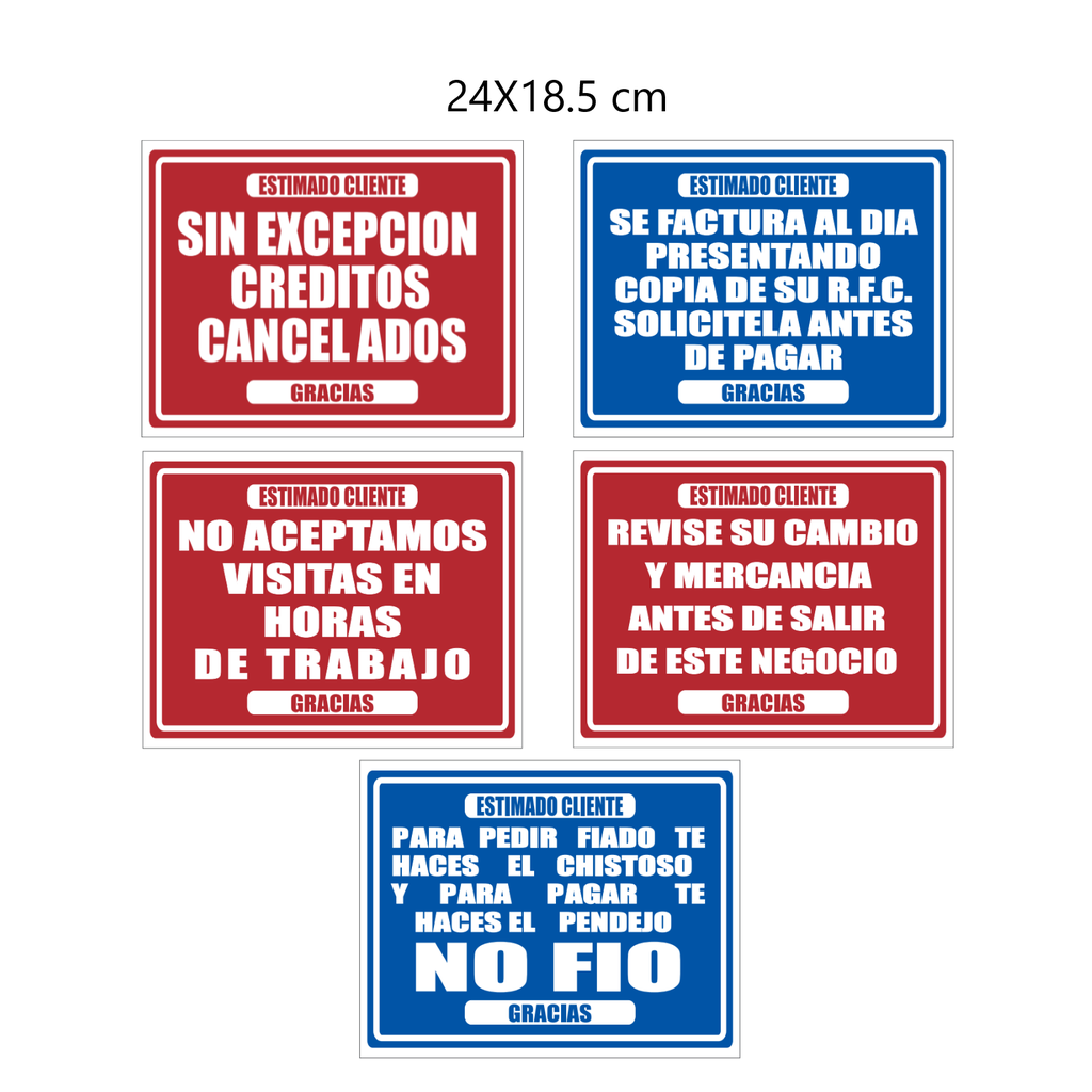 SEÑALAMIENTOS 24X18.5CM