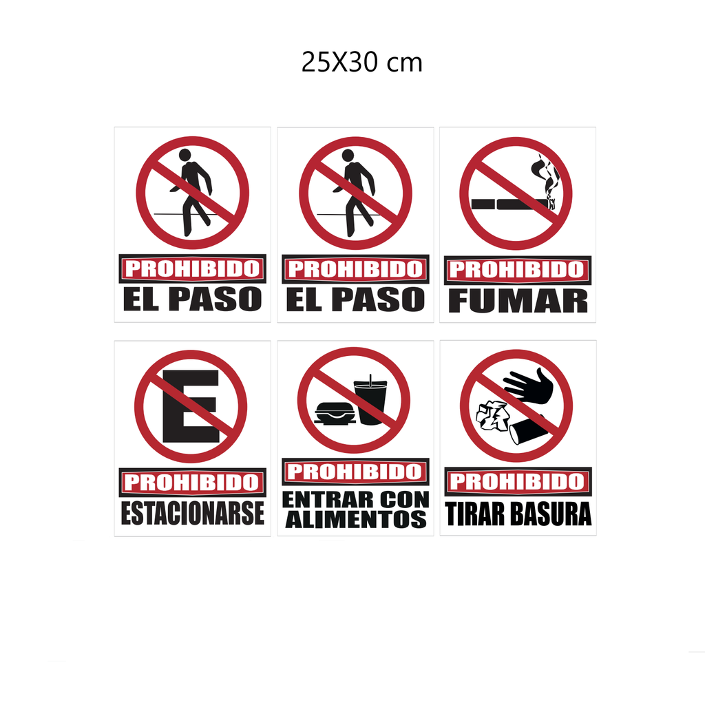 SEÑALAMIENTOS 25X30CM