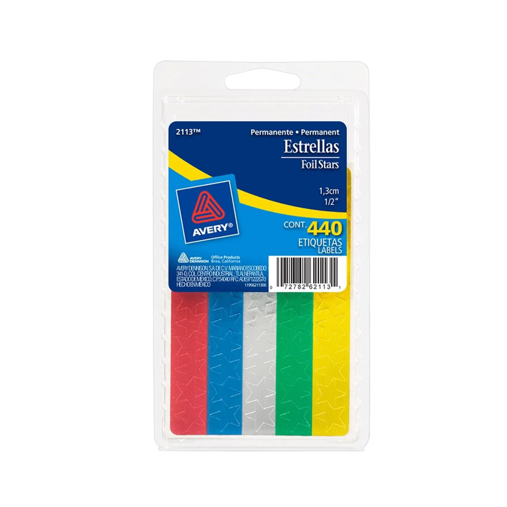 [AVR2113] ESTRELLA AVERY DE VARIOS COLORES METALICO