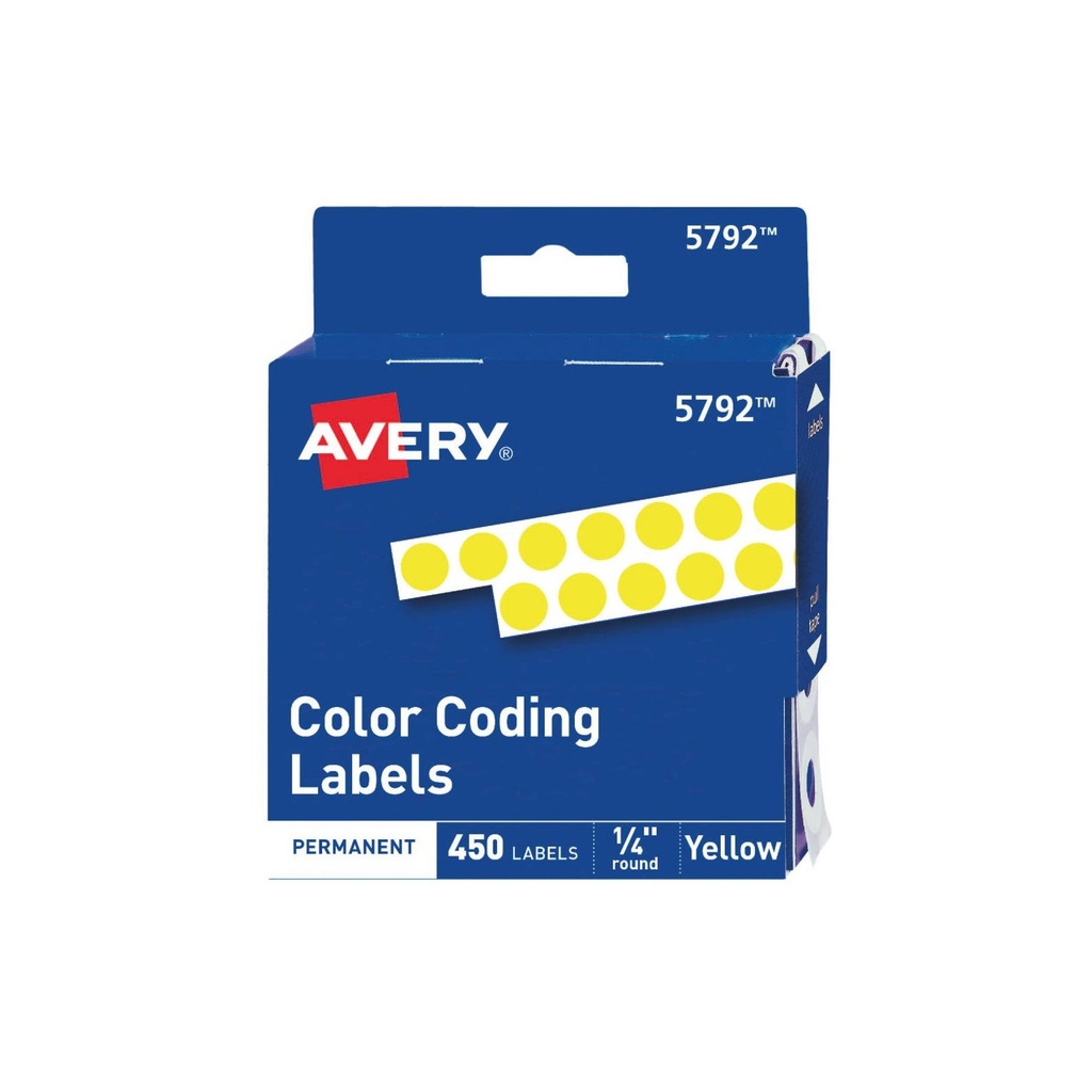 ETIQUETAS AVERY DE CODIGOS AMARILLO C/450 PZA