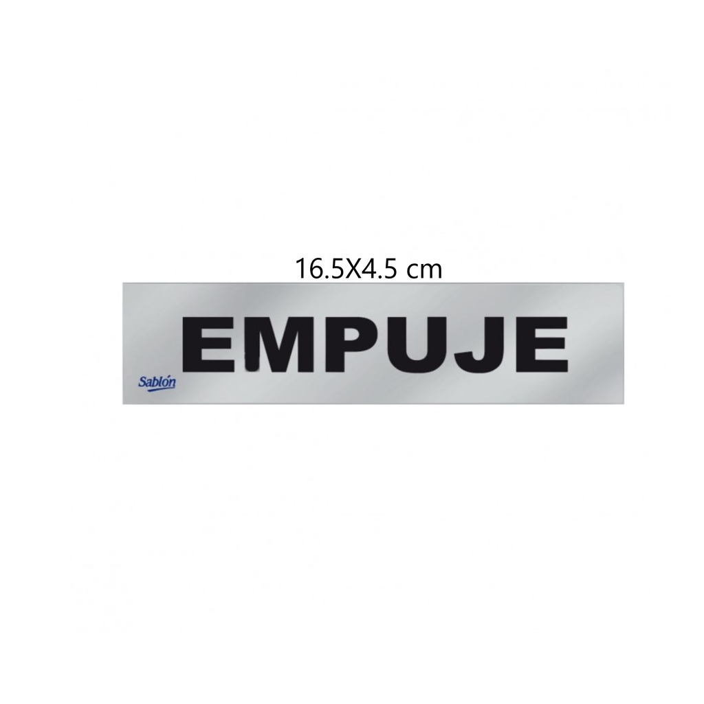 SEÑALAMIENTO C/ADHESIVO ''EMPUJE'' 16.5X4.5