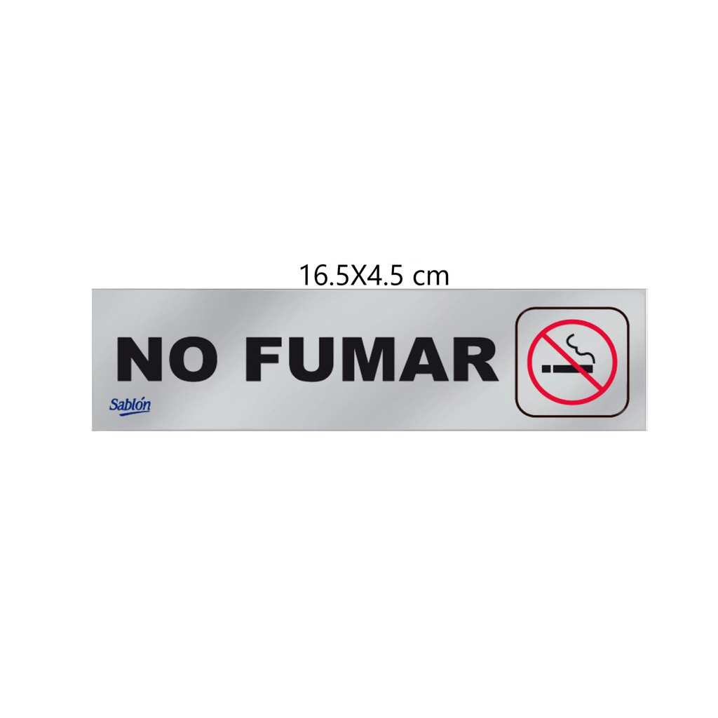 SEÑALAMIENTO C/ADHESIVO ''NO FUMAR'' 16.5X4.5