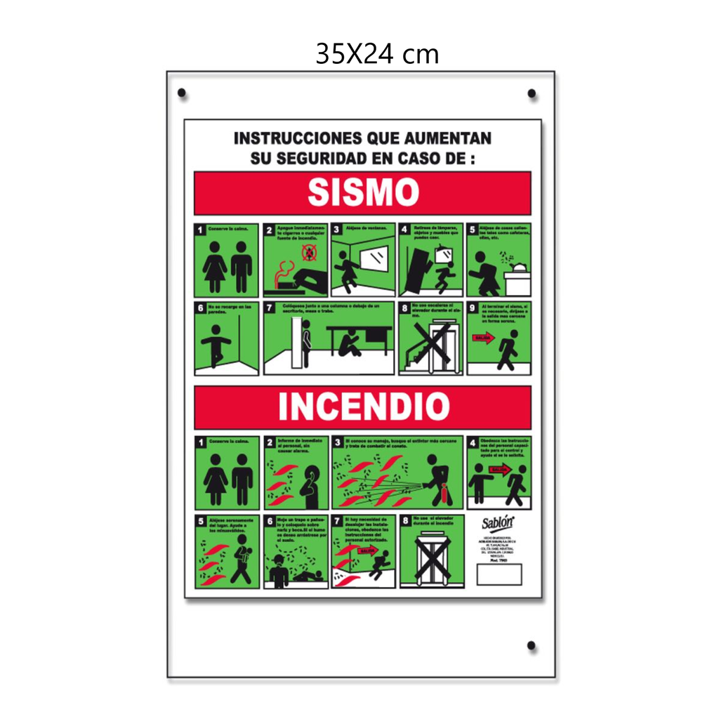 SEÑALAMIENTO QUE HACER EN CASO DE SISMO O INCENDIO
