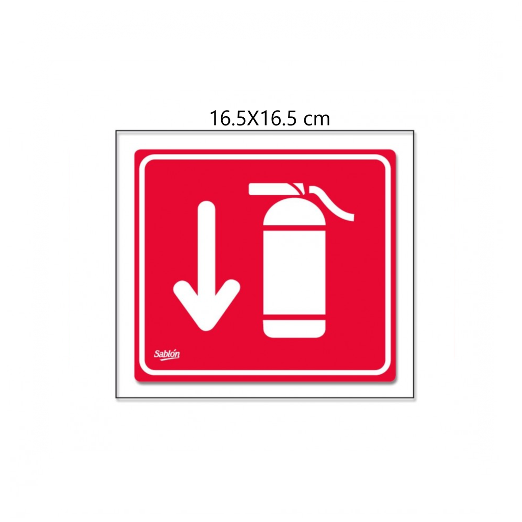 SEÑALAMIENTO ''EXTINGUIDOR'' MINI ELITE 16.5X16.5 CM
