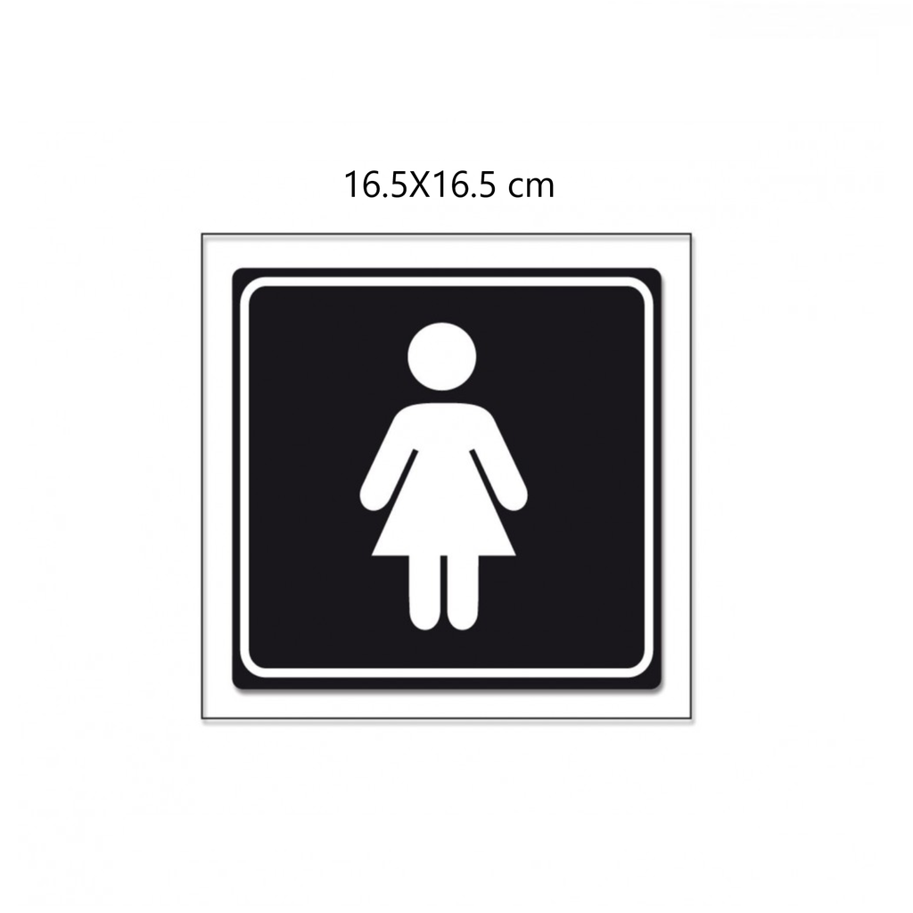 SEÑALAMIENTO ''BAÑO MUJERES'' MINI ELITE 16.5X16.5 CM