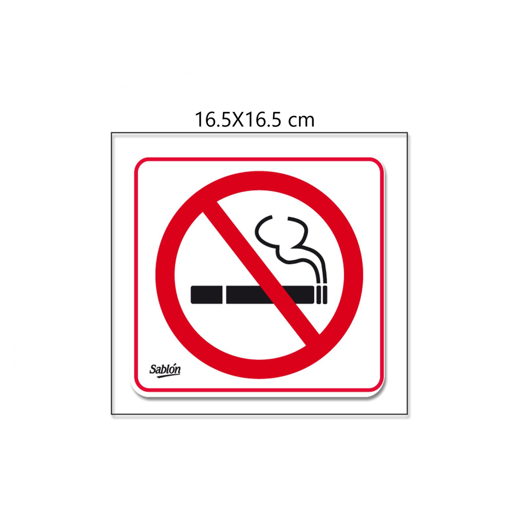 SEÑALAMIENTO ''PROHIBIDO FUMAR'' MINI ELITE 16.5X16.5 CM