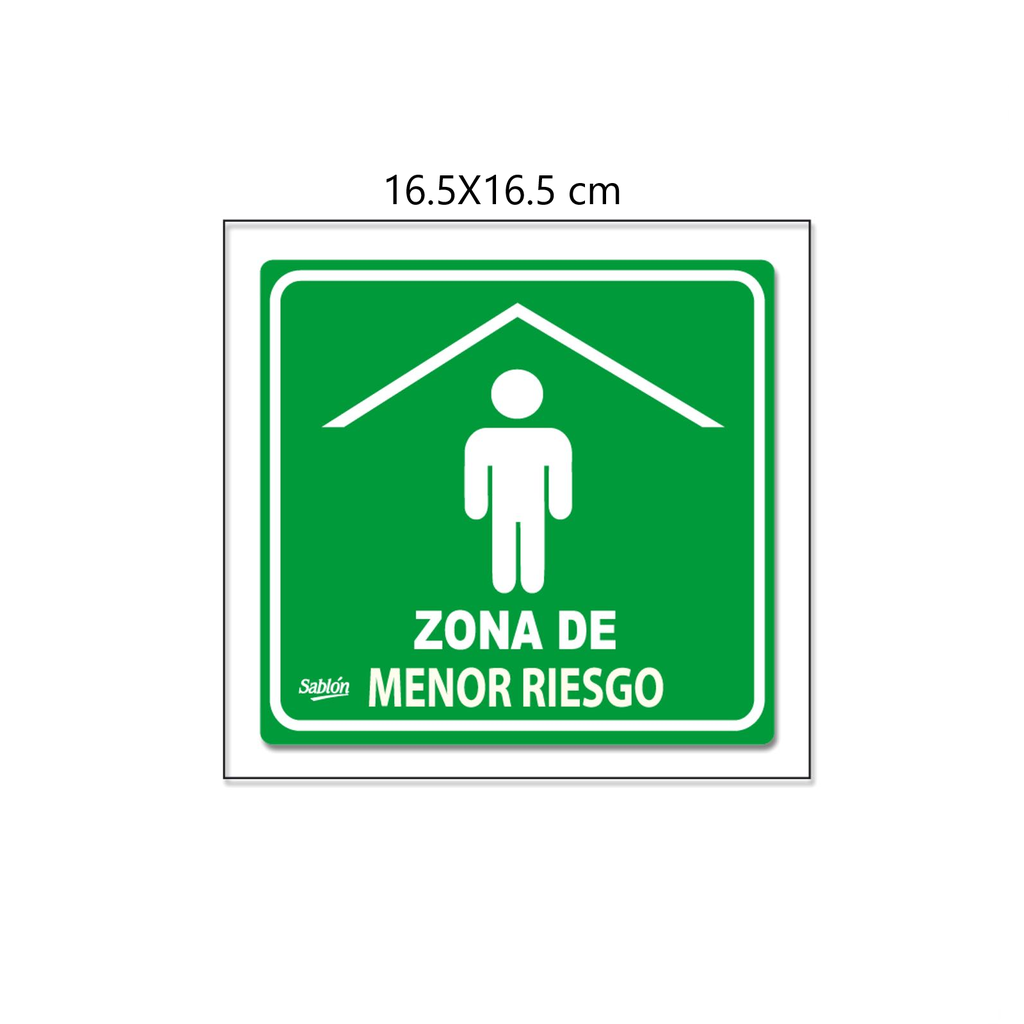 SEÑALAMIENTO ACRILICO ''ZONA DE SEGURIDAD'' MINI ELITE