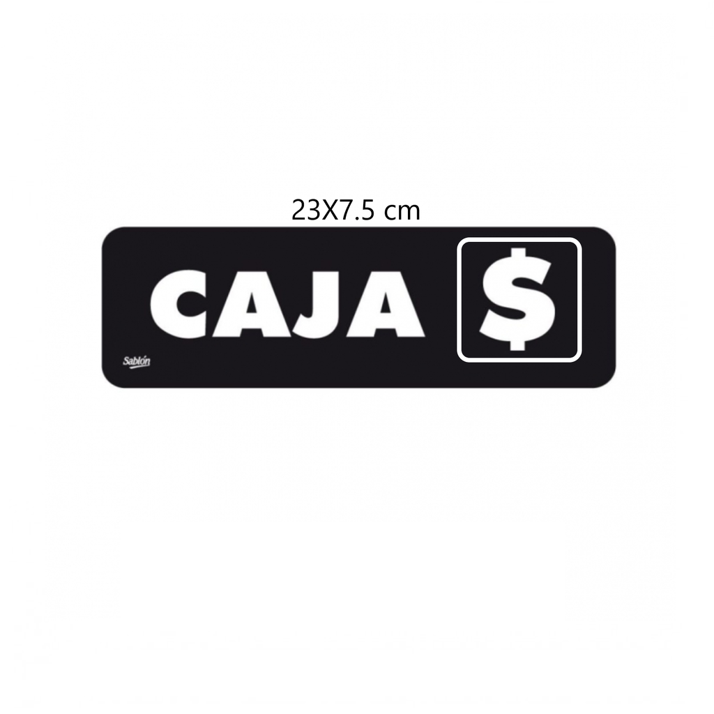SEÑALAMIENTO ''CAJA'' 23X7.5 CM