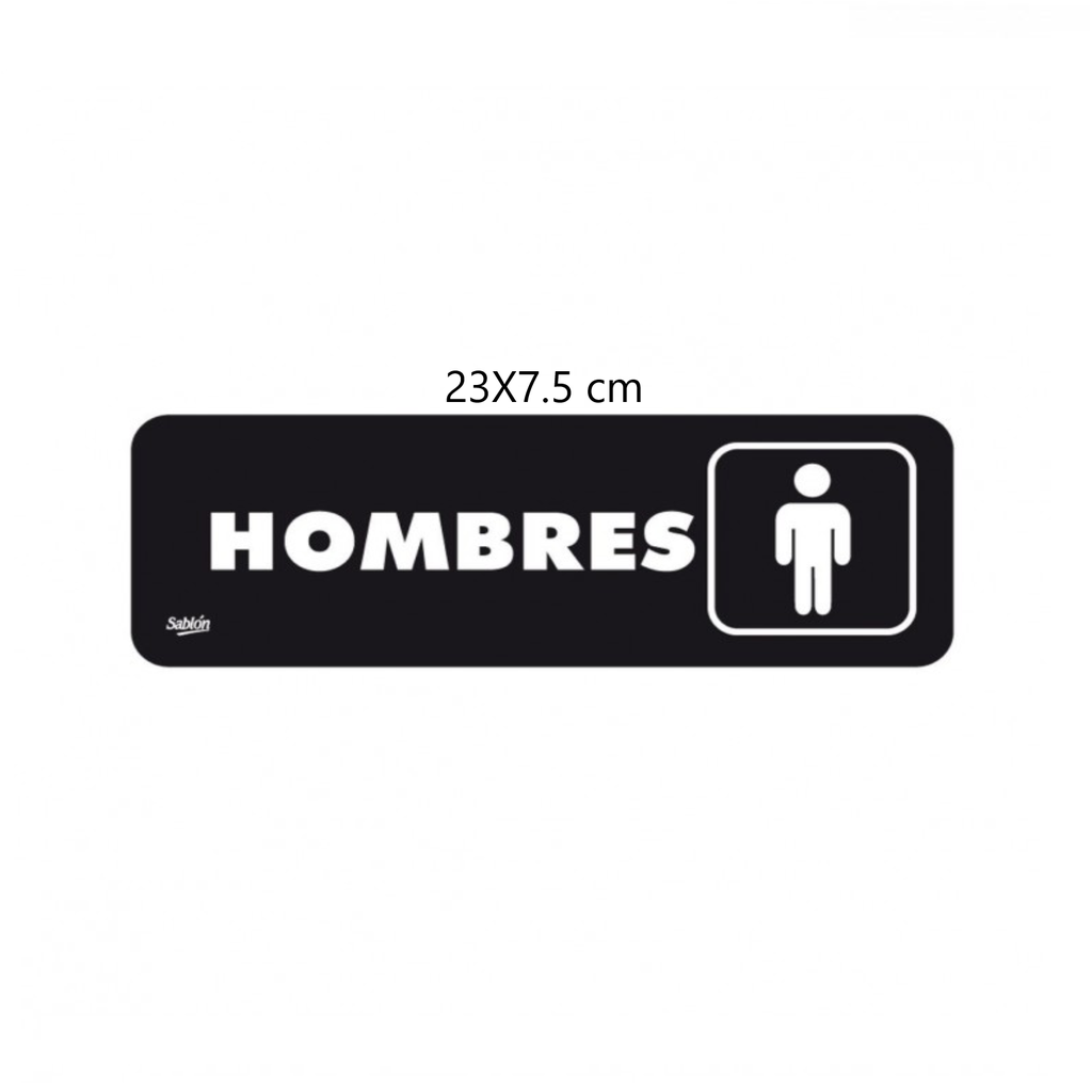 SEÑALAMIENTO ''BAÑOS HOMBRES'' 23X7.5 CM