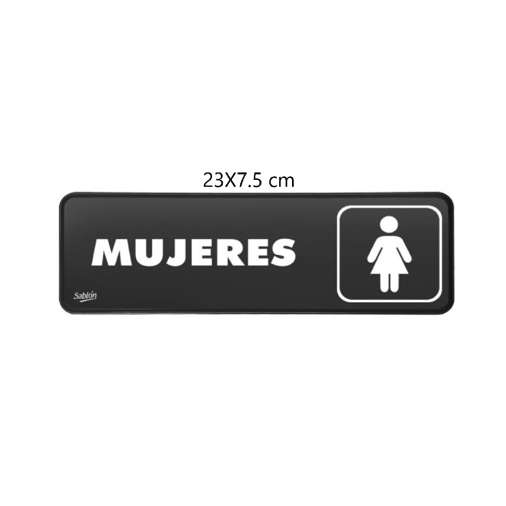 SEÑALAMIENTO ''BAÑOS MUJERES'' 23X7.5 CM