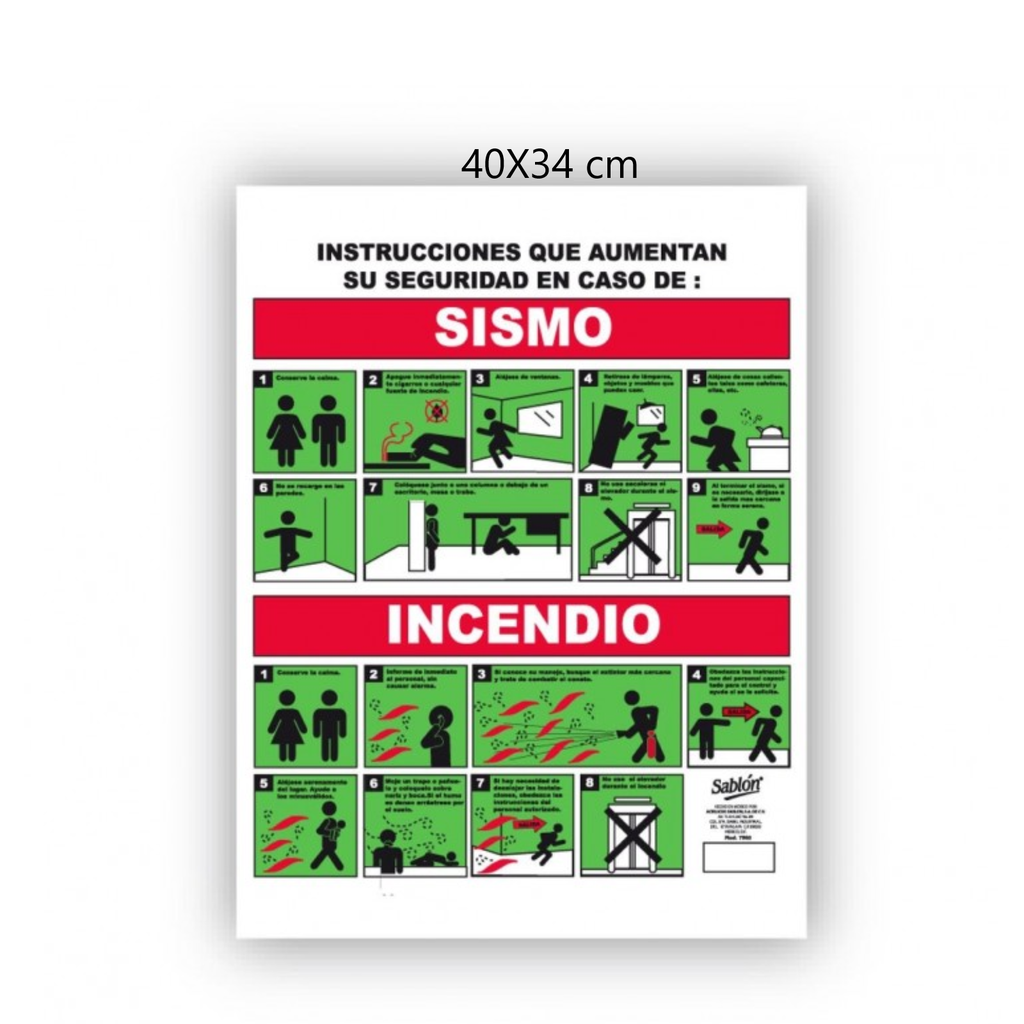 SEÑALAMIENTO ''QUE HACER EN CASO DE SISMO O INCENDIO''