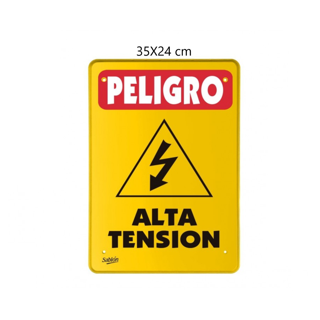 SEÑALAMIENTO ''PELIGRO ALTA TENSION'' 35X24 CM
