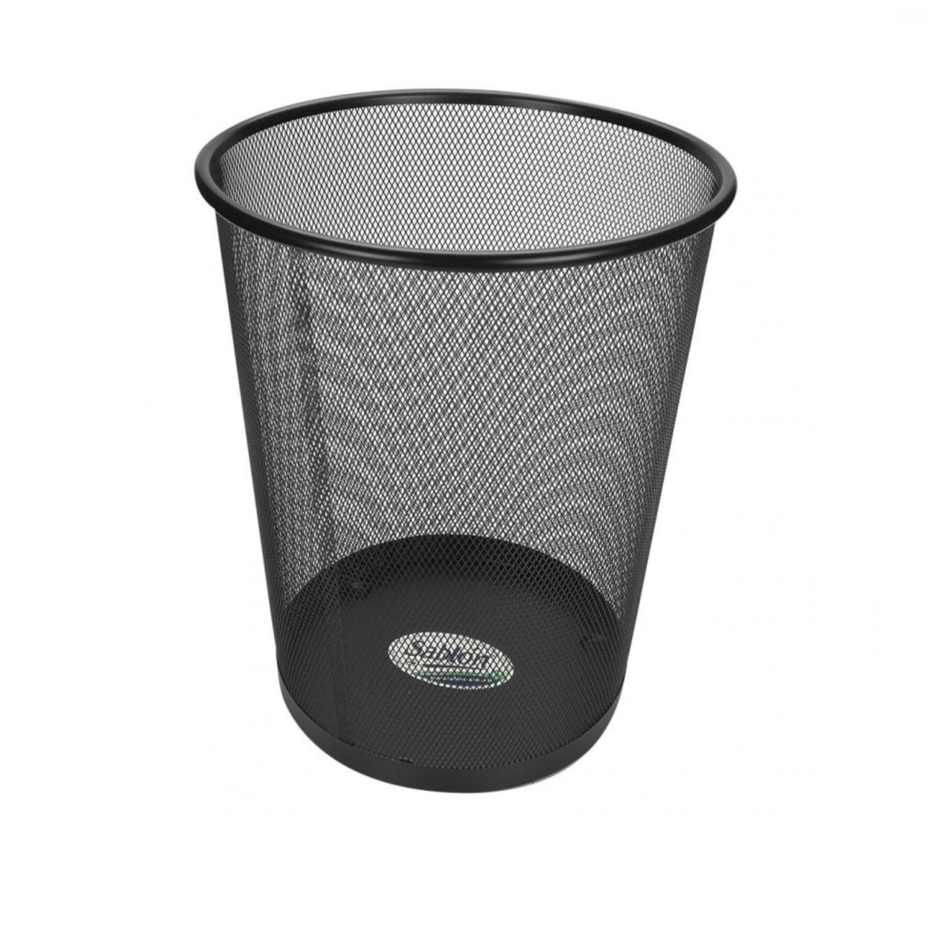 [AZO8055] SABLON CESTO P/BASURA DE MALLA METALICO NEGRO