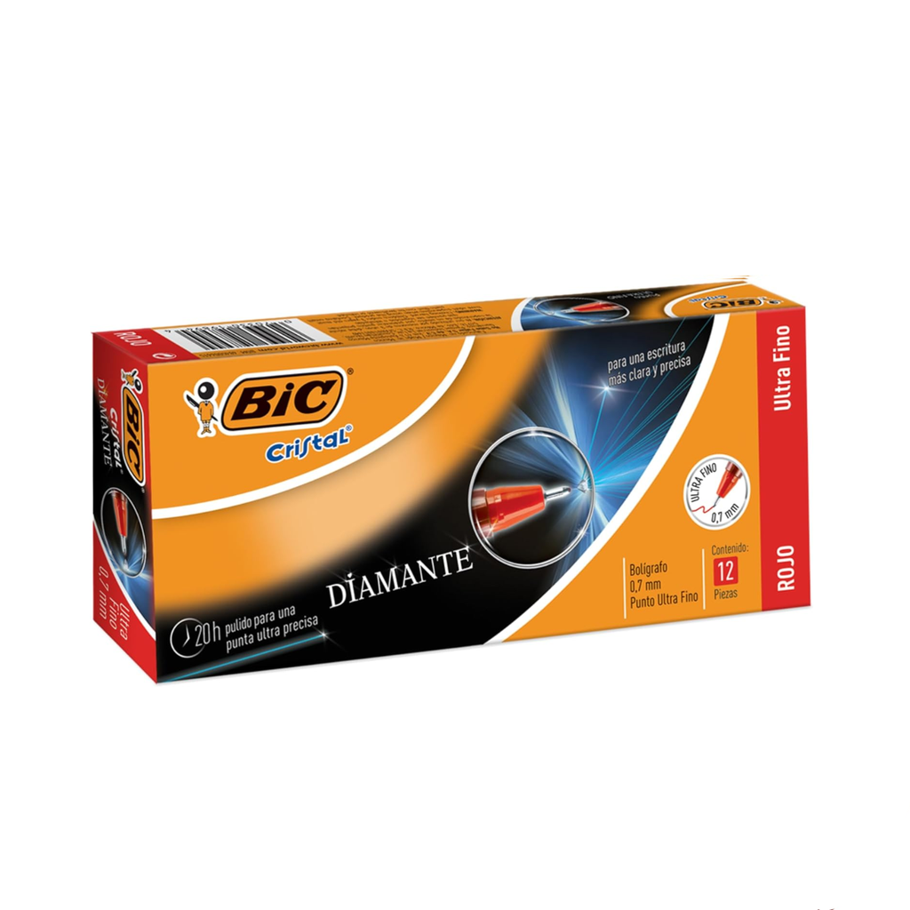 BOLIGRAFO BIC DIAMANTE FINO ROJO