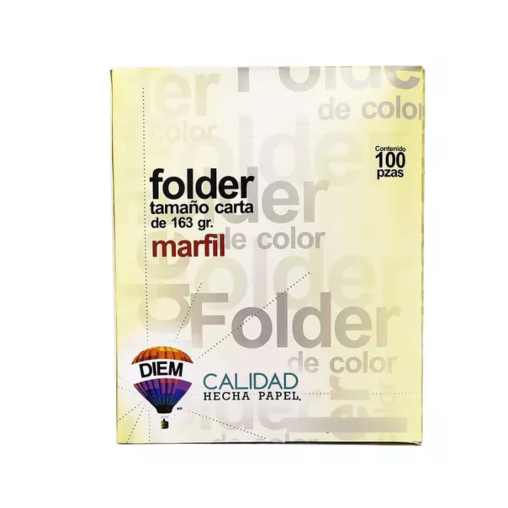 FOLDER MANILA DIEM T/CARTA C/100